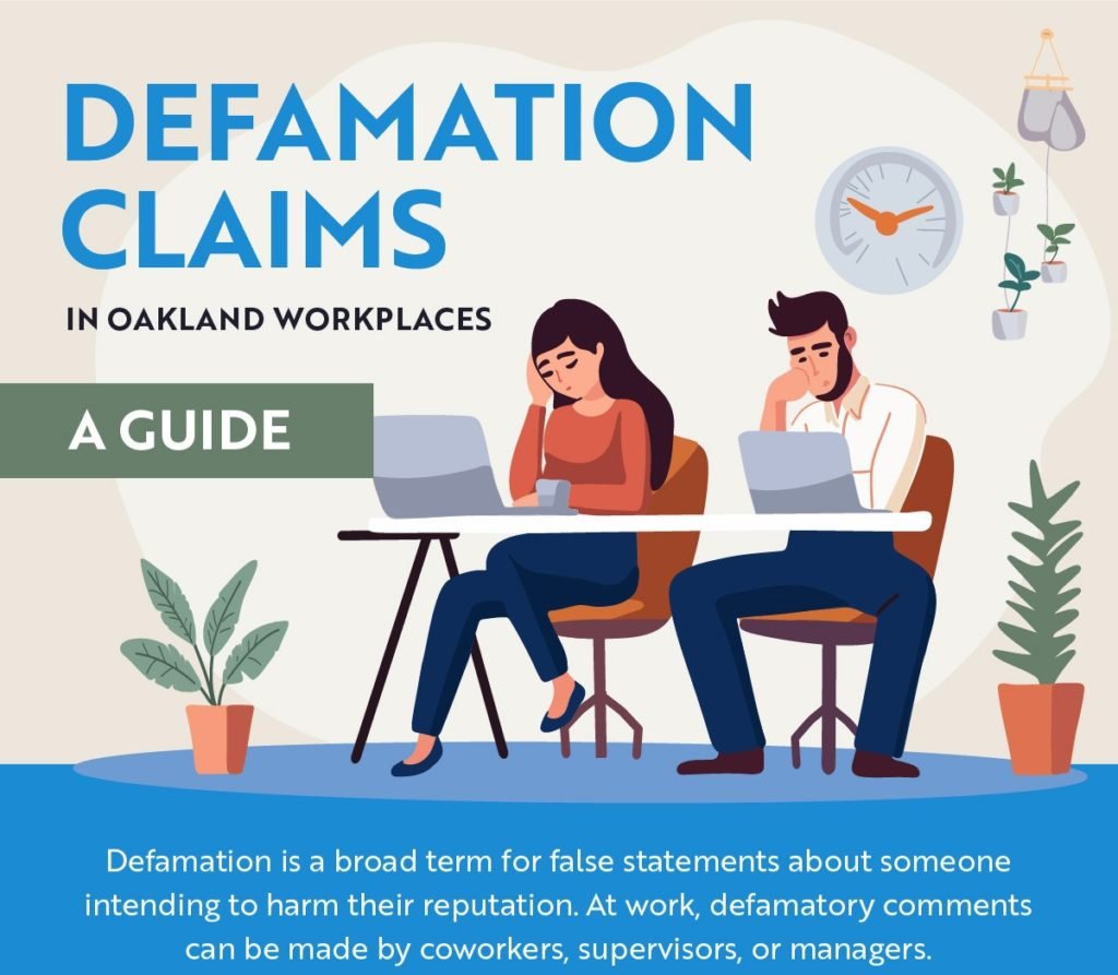 Defamation is a broad term for false statements about someone intending to harm their reputation. At work, defamatory comments can be made by coworkers, supervisors, or managers.